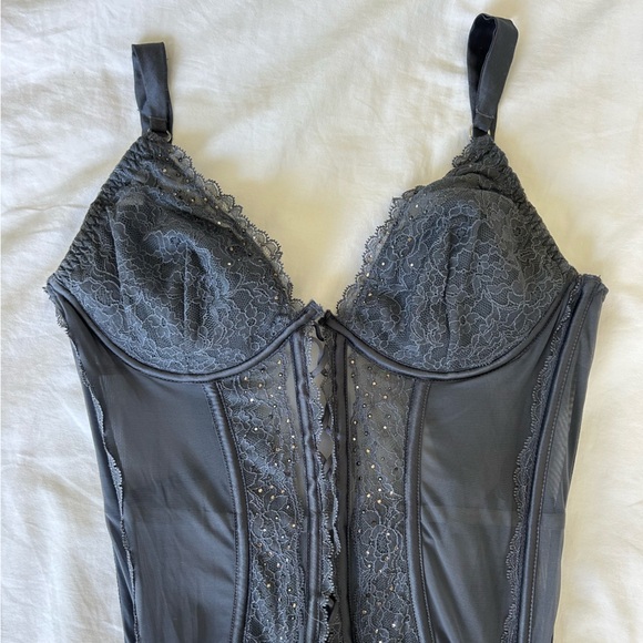 NWOT gray/blue Victoria’s Secret corset - Picture 1 of 4